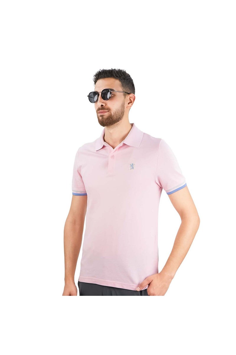 GIORDANO Men's Pink Performance Polo Shirt - Image 1